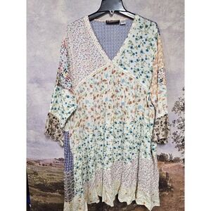 The Pyramid Collection Women's Cottage Core Boho Plus Size 2X Dress